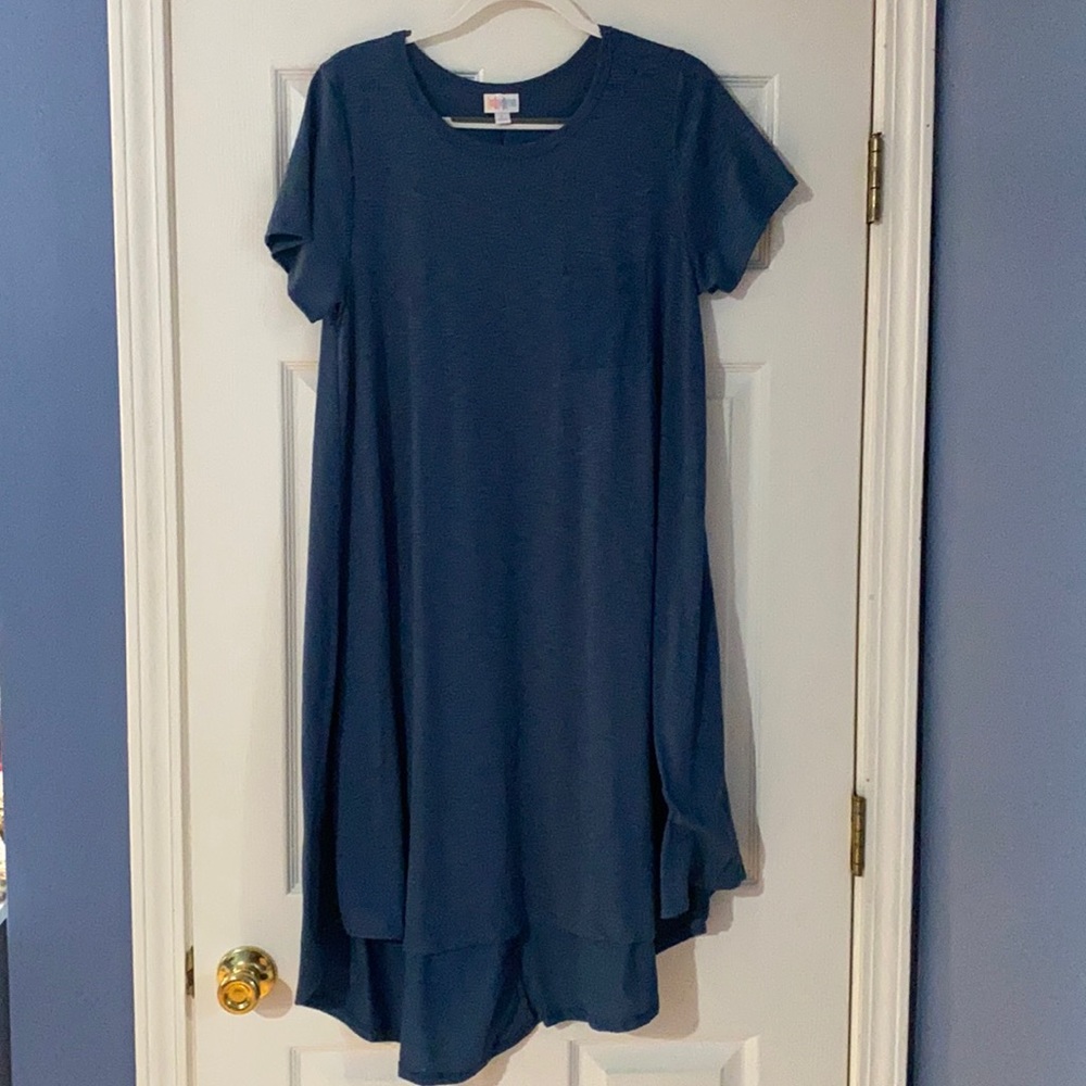 LulaRoe Blue Carly Dress